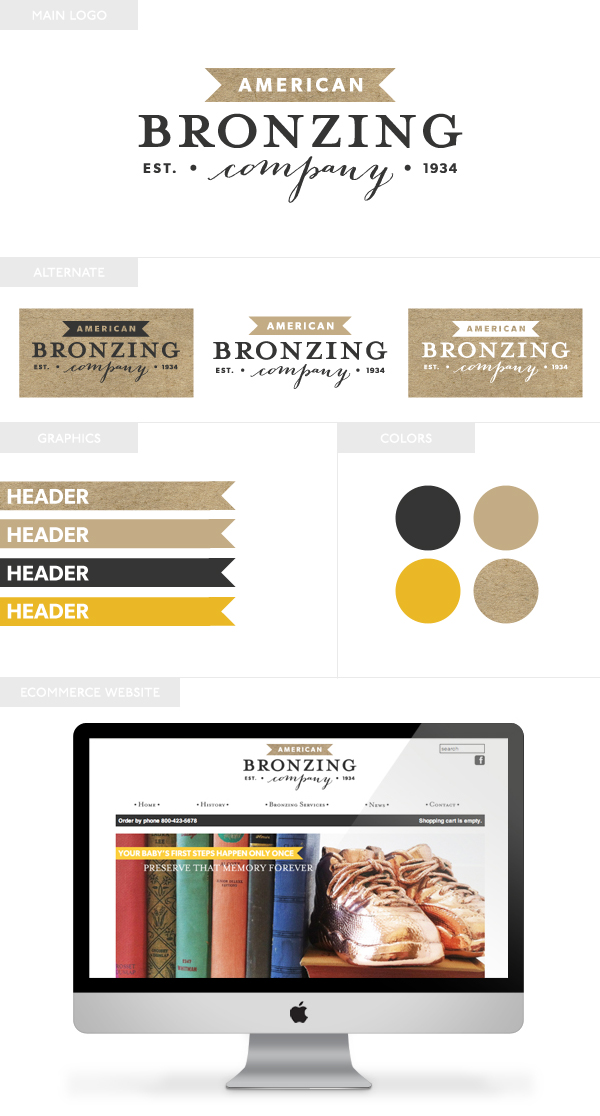 American Bronzing Co. | Branding and eCommerce Web Design by Emily M. Thompson | Indie Shopography