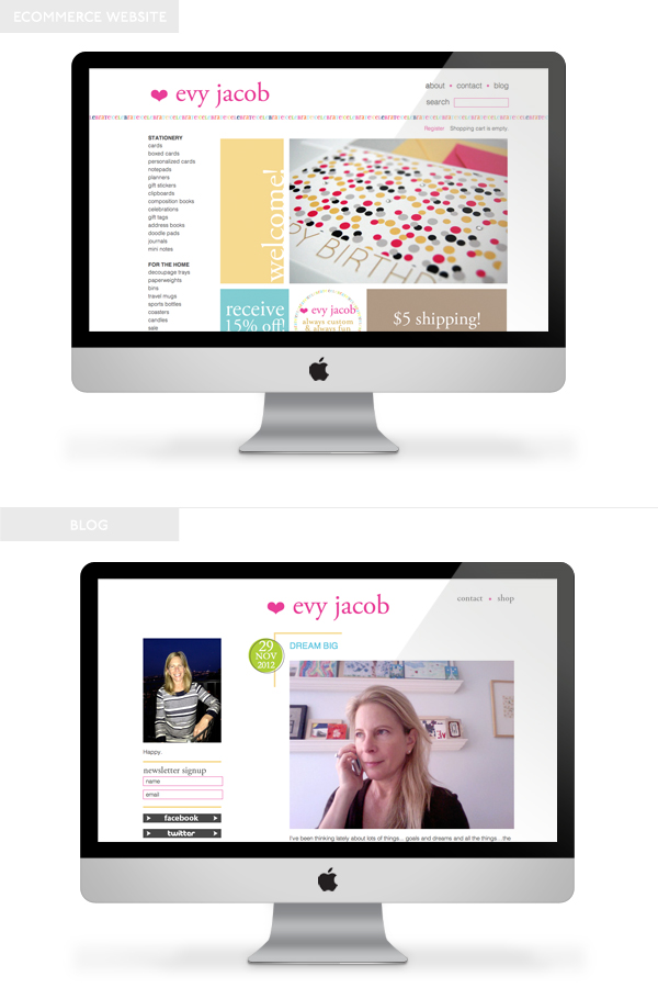 Evy Jacob | eCommerce Web Design and Blog Design by Emily M. Thompson | Indie Shopography