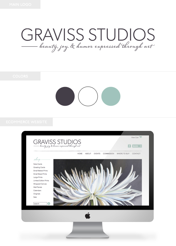 Graviss Studios | Branding and eCommerce Web Design by Emily M. Thompson | Indie Shopography