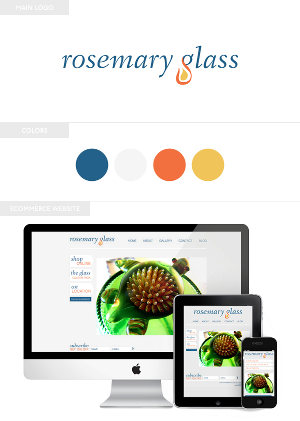Rosemary Glass | Branding, Informational Web Design, Blog Design, and Responsive Development by Emily M. Thompson | Indie Shopography