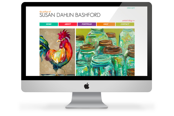 Susan Dahlin Gallery | Branding and eCommerce Web Design by Emily M. Thompson | Indie Shopography